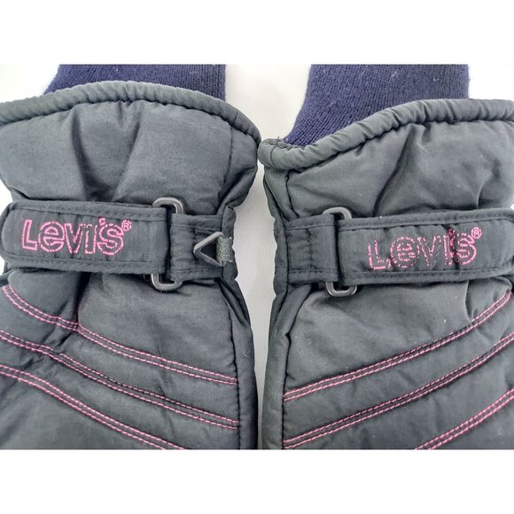 Levi's Other - Levi's Winter Gloves Black Nylon Fleece Lined Adjustable Strap & Cuff Men's L
